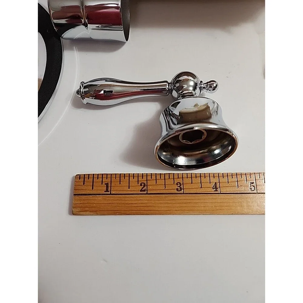 Aqueous Tub/ Shower Component Metal Teapot Handle, Chrome Escutcheon & Valve NEW